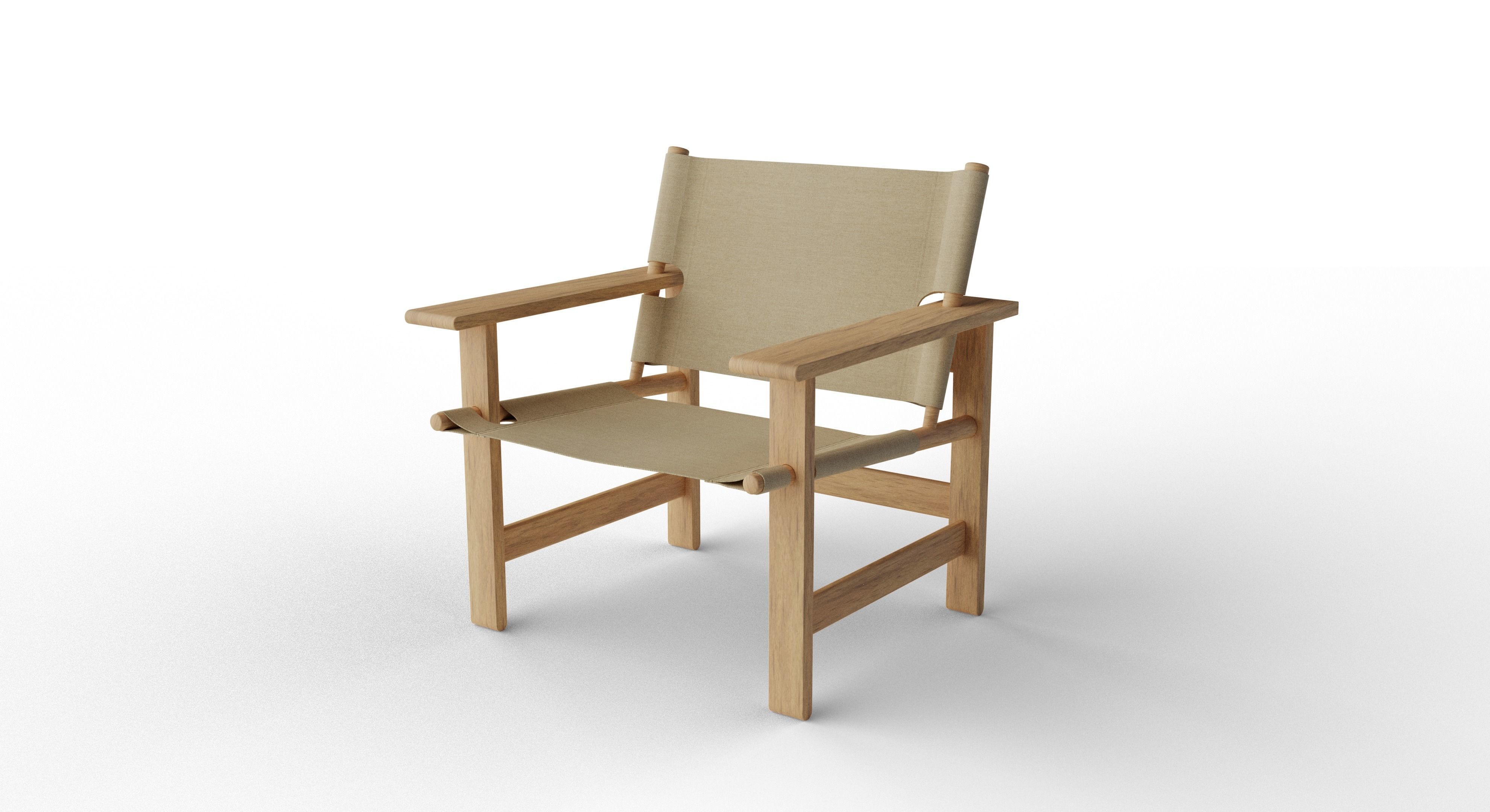 Canvas Chair Free 3D model_2