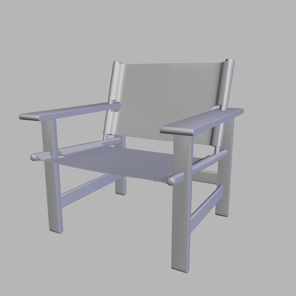 Canvas Chair Free 3D model_4