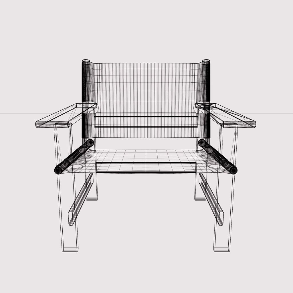 Canvas Chair Free 3D model_6