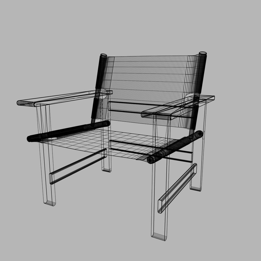 Canvas Chair Free 3D model_8