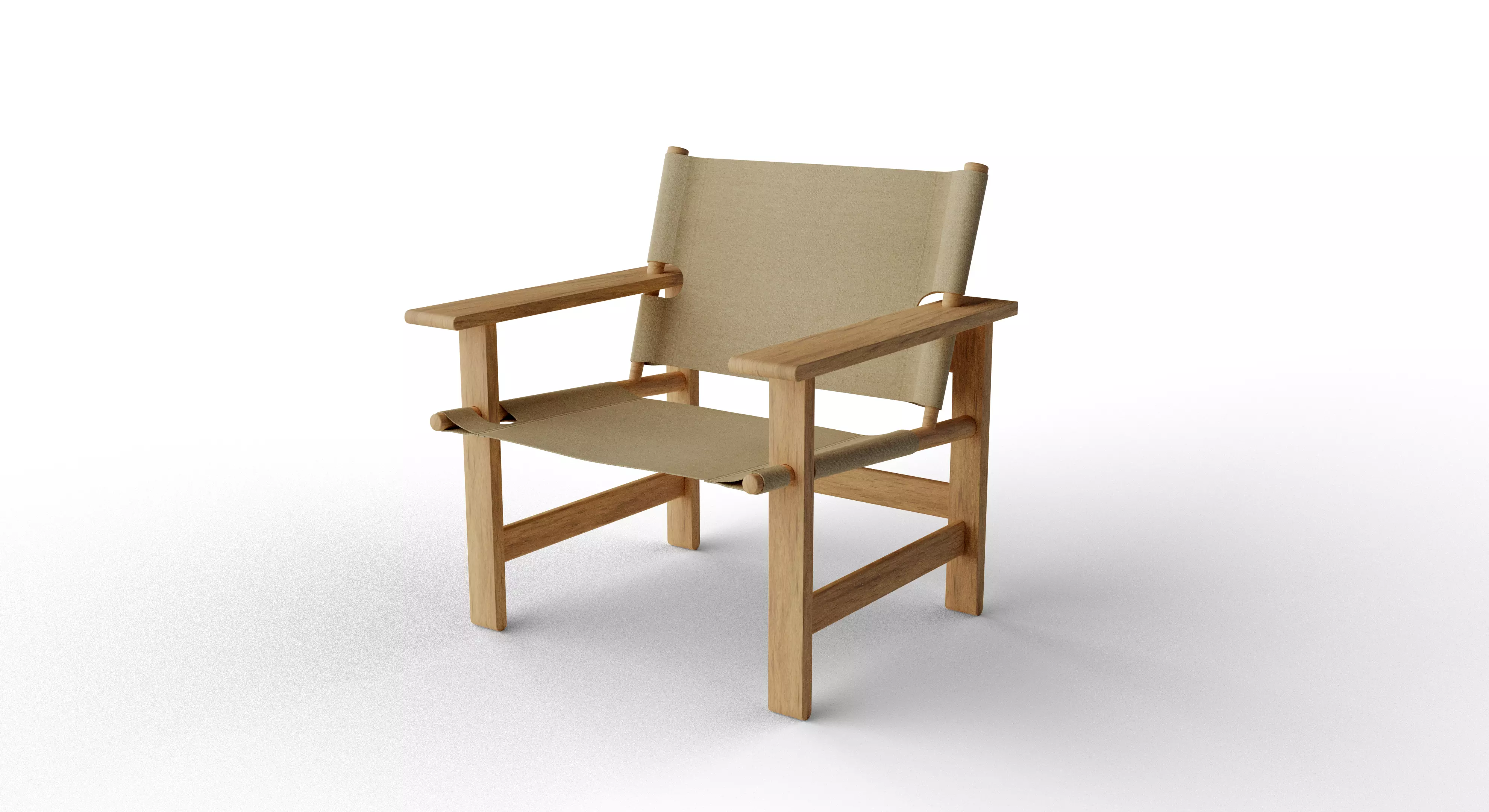 Canvas Chair Free 3D model_0