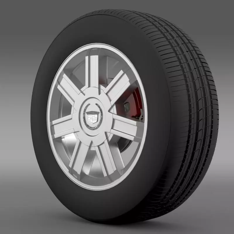 Cadillac Escalade awd 2012 wheel 3D model_0