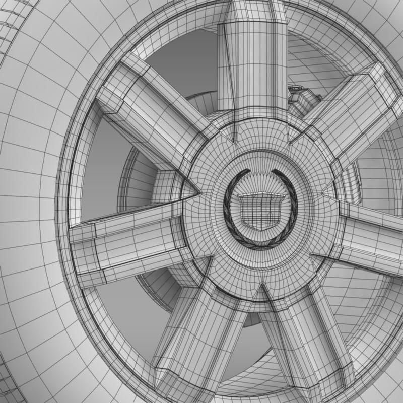 Cadillac Escalade awd 2012 wheel 3D model_3