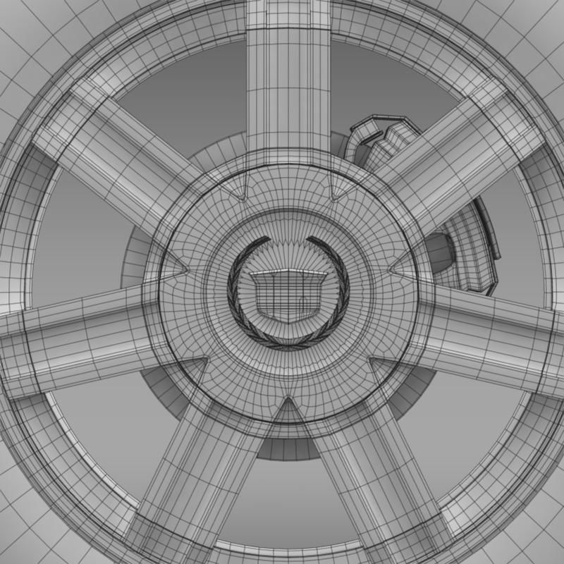 Cadillac Escalade awd 2012 wheel 3D model_2