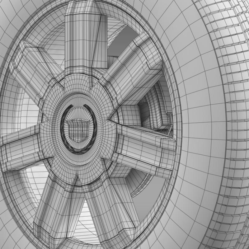 Cadillac Escalade awd 2012 wheel 3D model_1