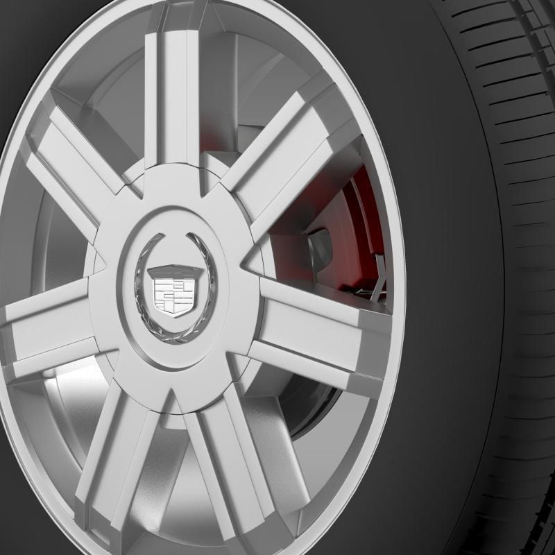 Cadillac Escalade awd 2012 wheel 3D model_7