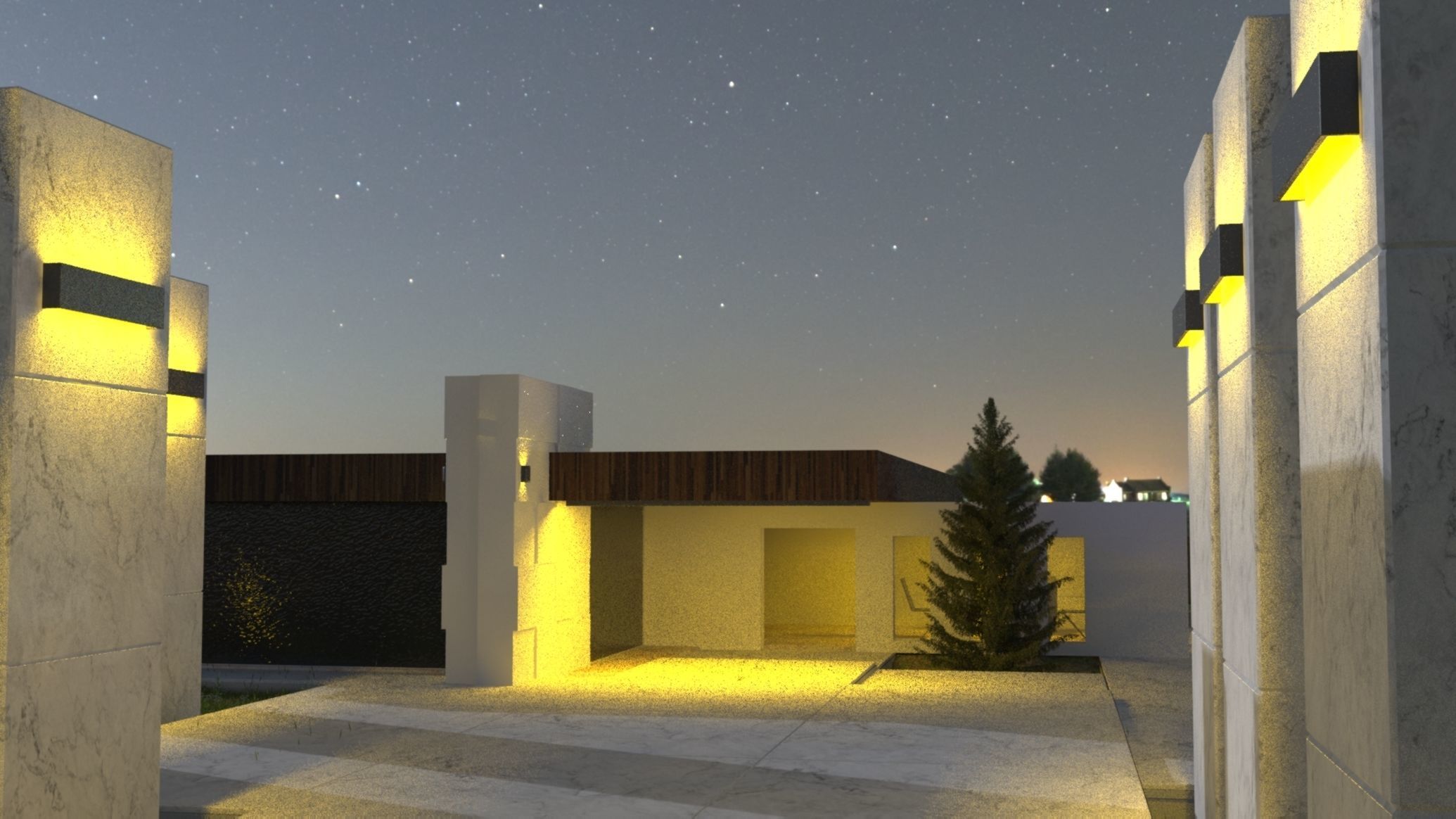 Modern Luxury House 3D model_5