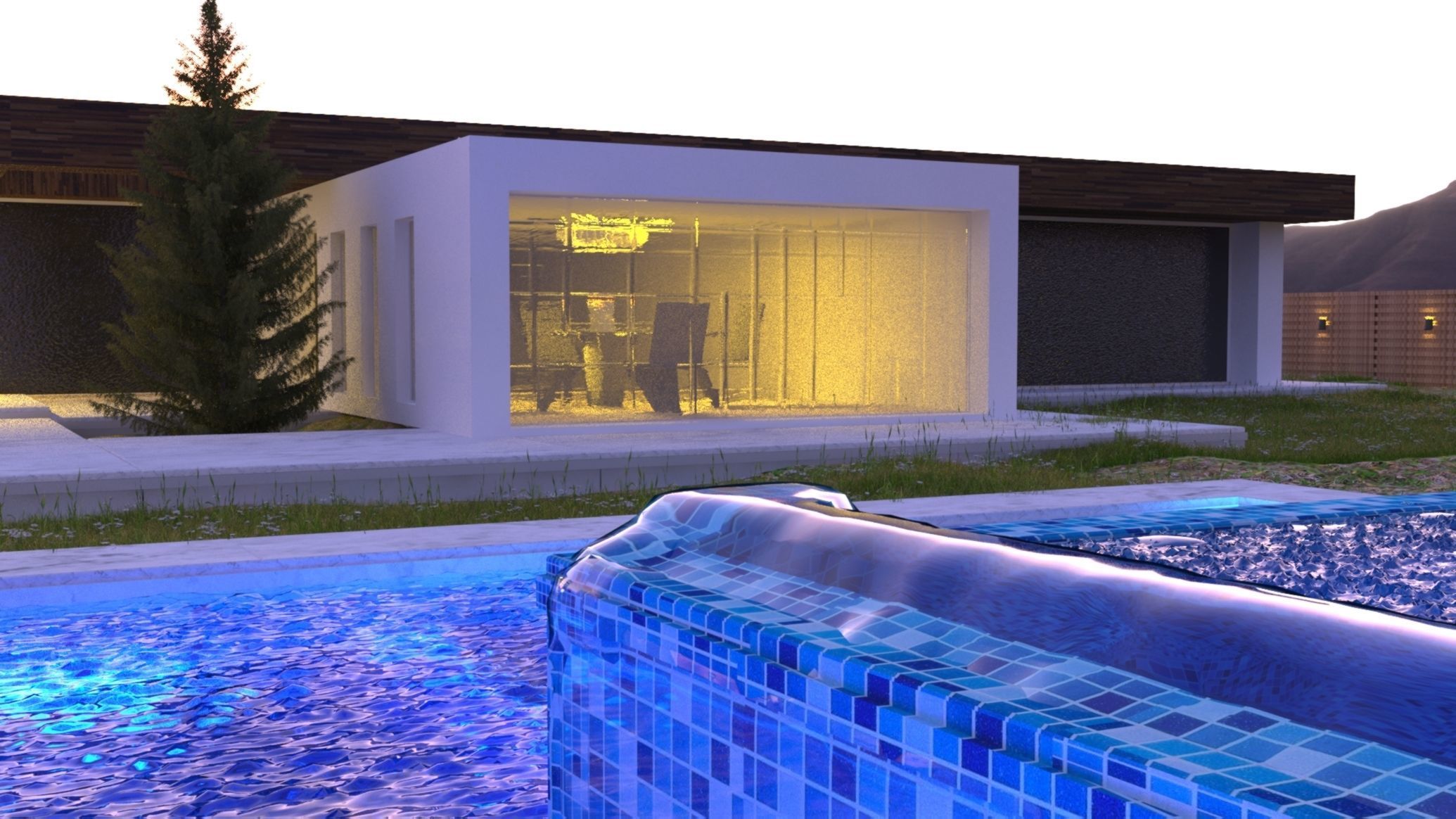 Modern Luxury House 3D model_2