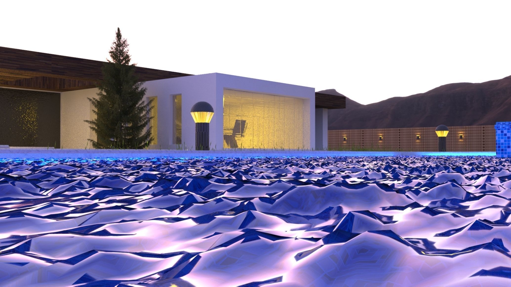 Modern Luxury House 3D model_1