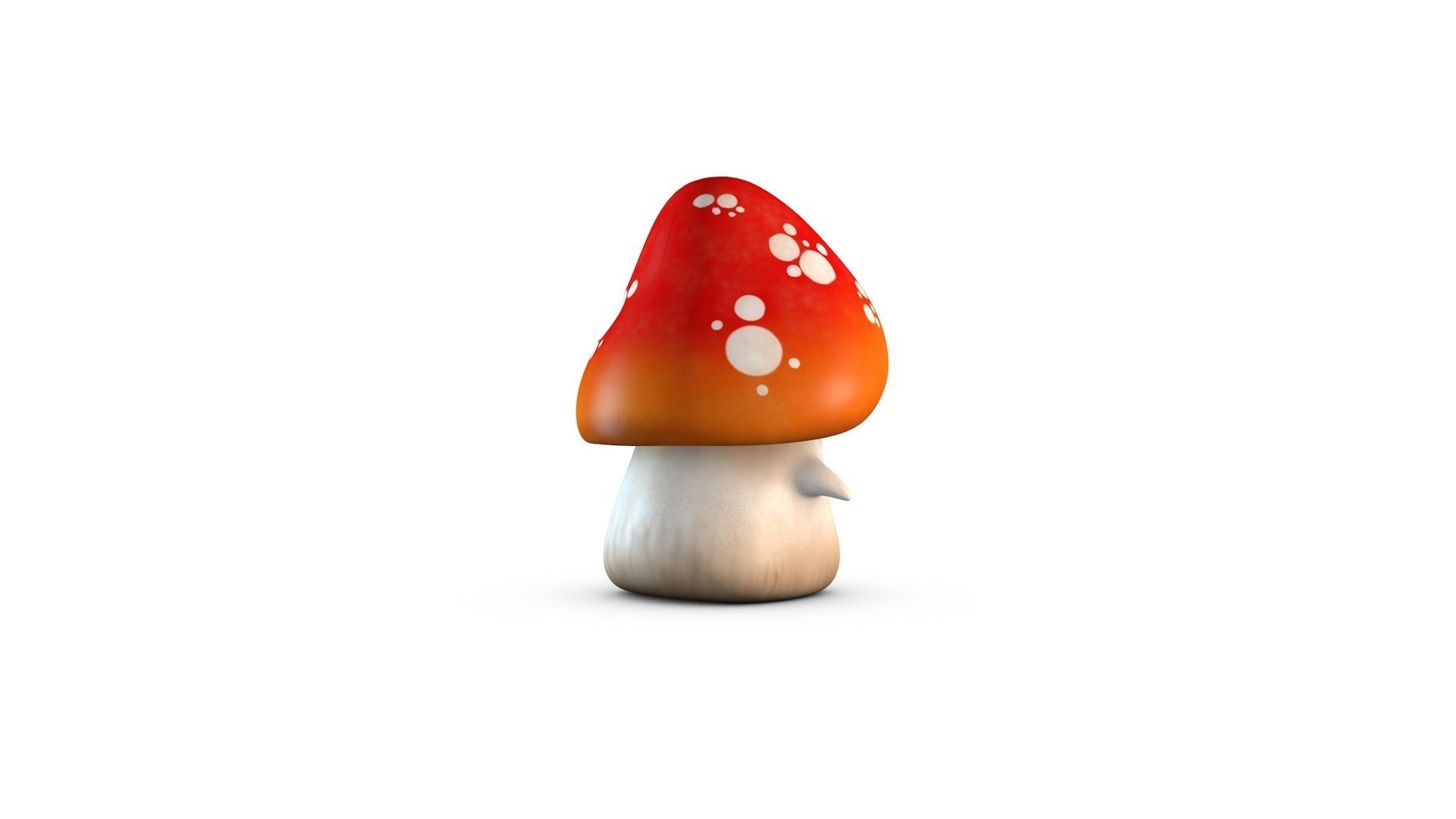 3 pieces Cartoon Little Characters Low-poly 3D model_37