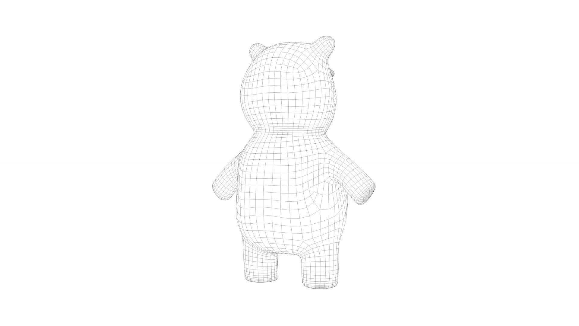 3 pieces Cartoon Little Characters Low-poly 3D model_15
