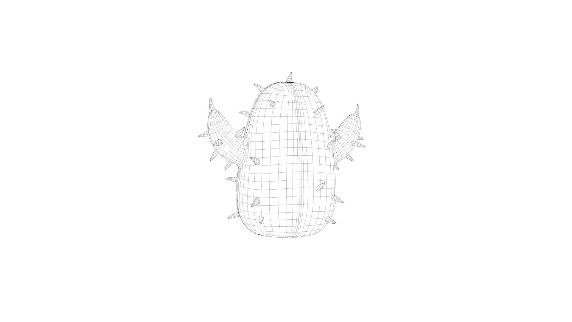 3 pieces Cartoon Little Characters Low-poly 3D model_29