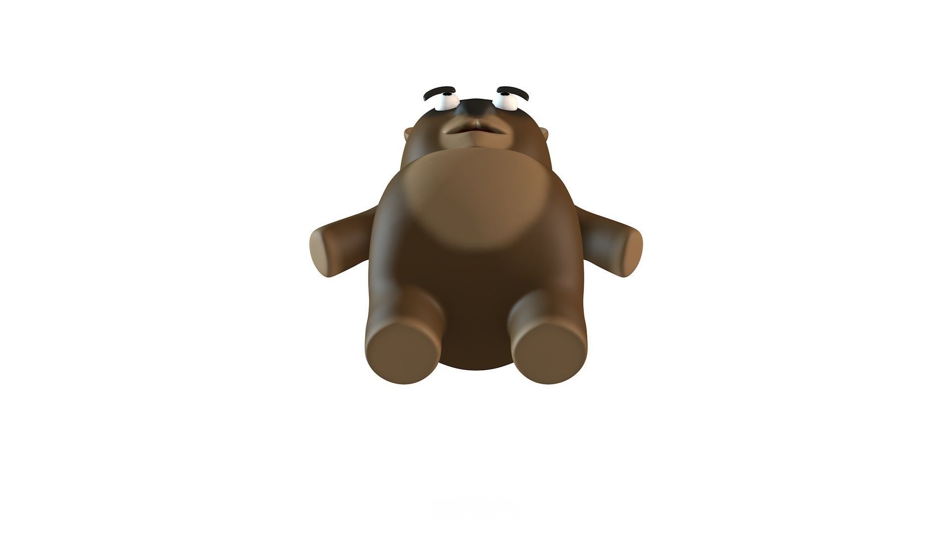 3 pieces Cartoon Little Characters Low-poly 3D model_9