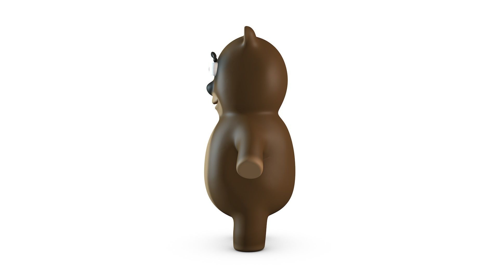 3 pieces Cartoon Little Characters Low-poly 3D model_5