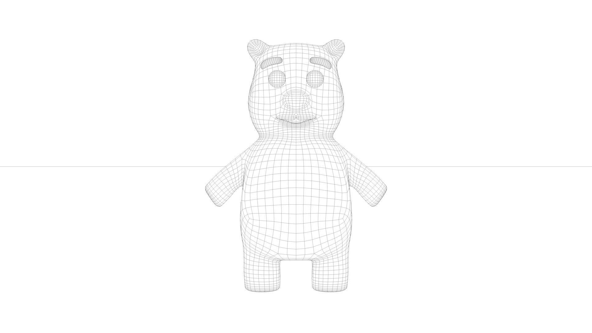 3 pieces Cartoon Little Characters Low-poly 3D model_11