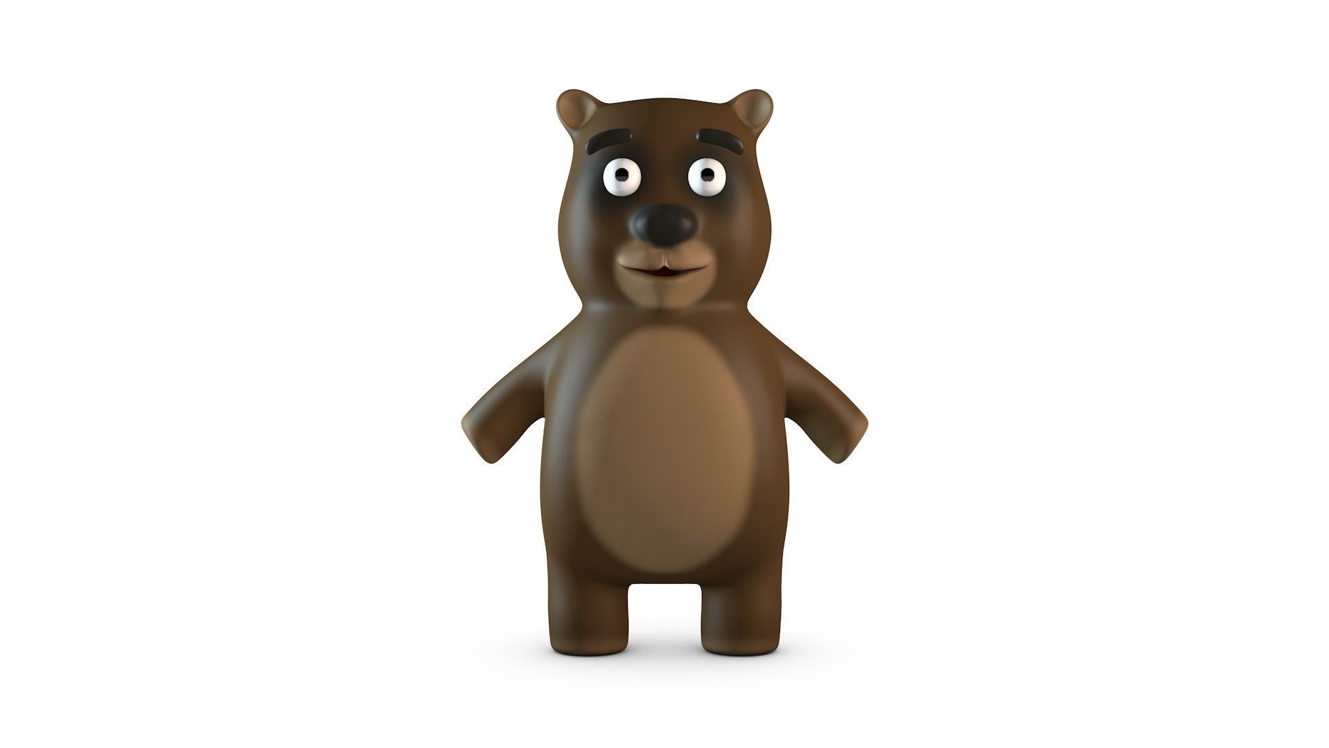 3 pieces Cartoon Little Characters Low-poly 3D model_3