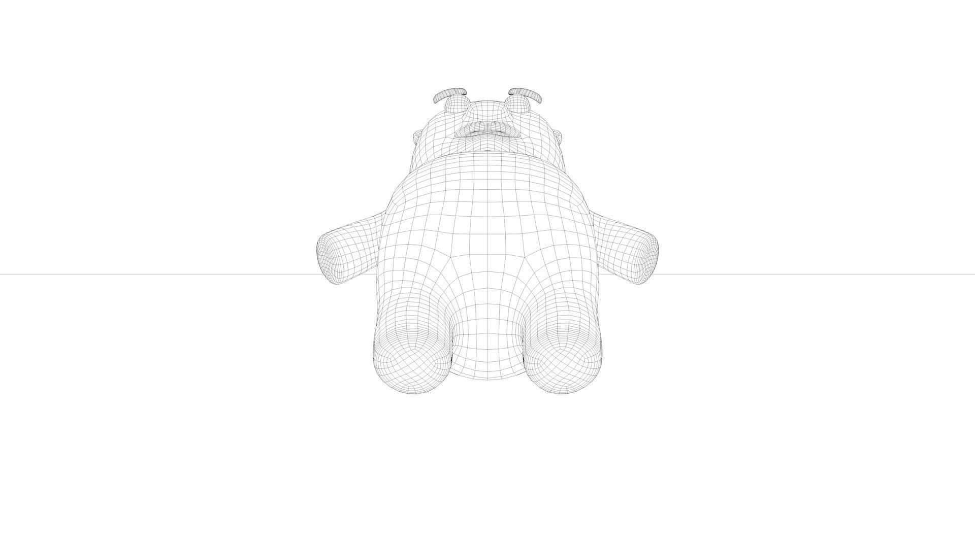 3 pieces Cartoon Little Characters Low-poly 3D model_17