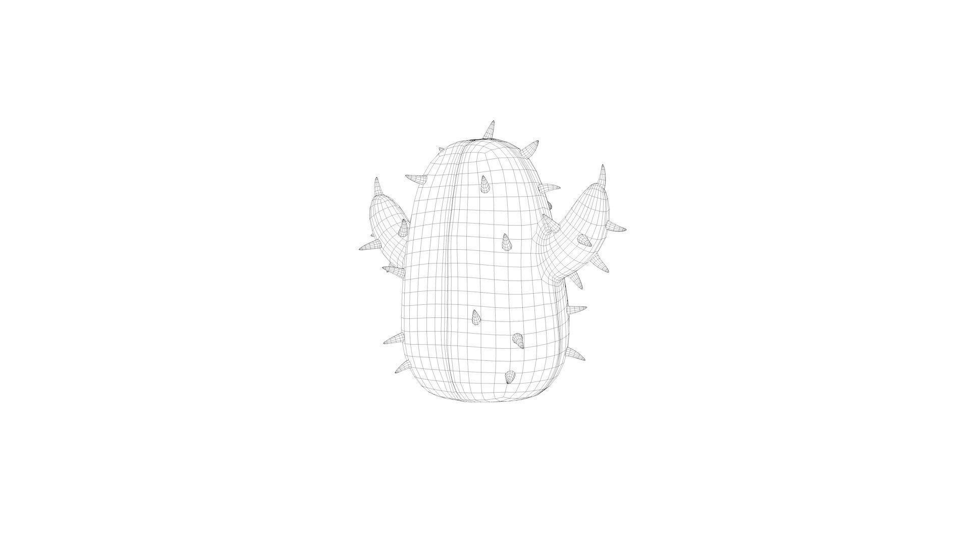 3 pieces Cartoon Little Characters Low-poly 3D model_30