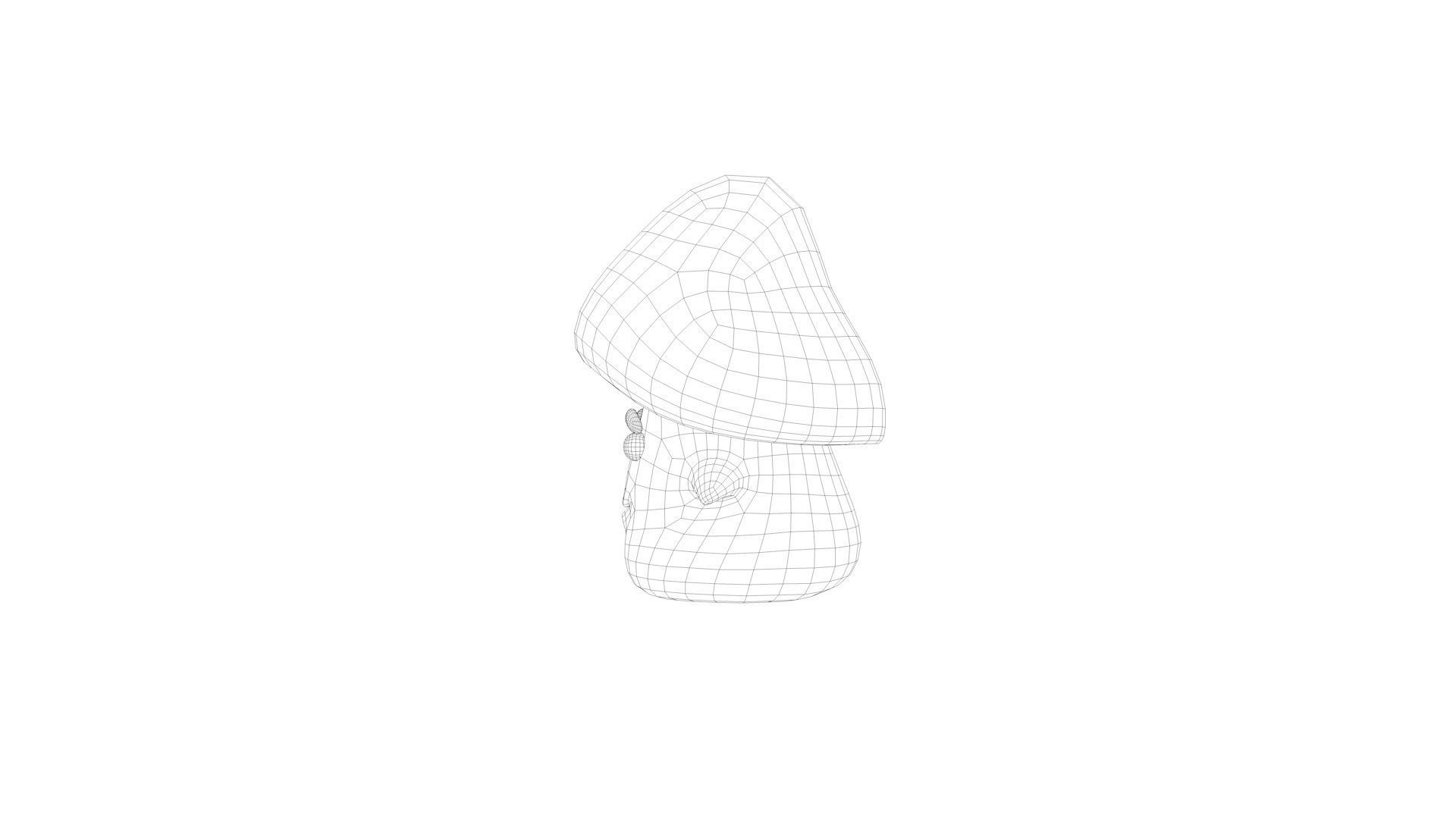 3 pieces Cartoon Little Characters Low-poly 3D model_43