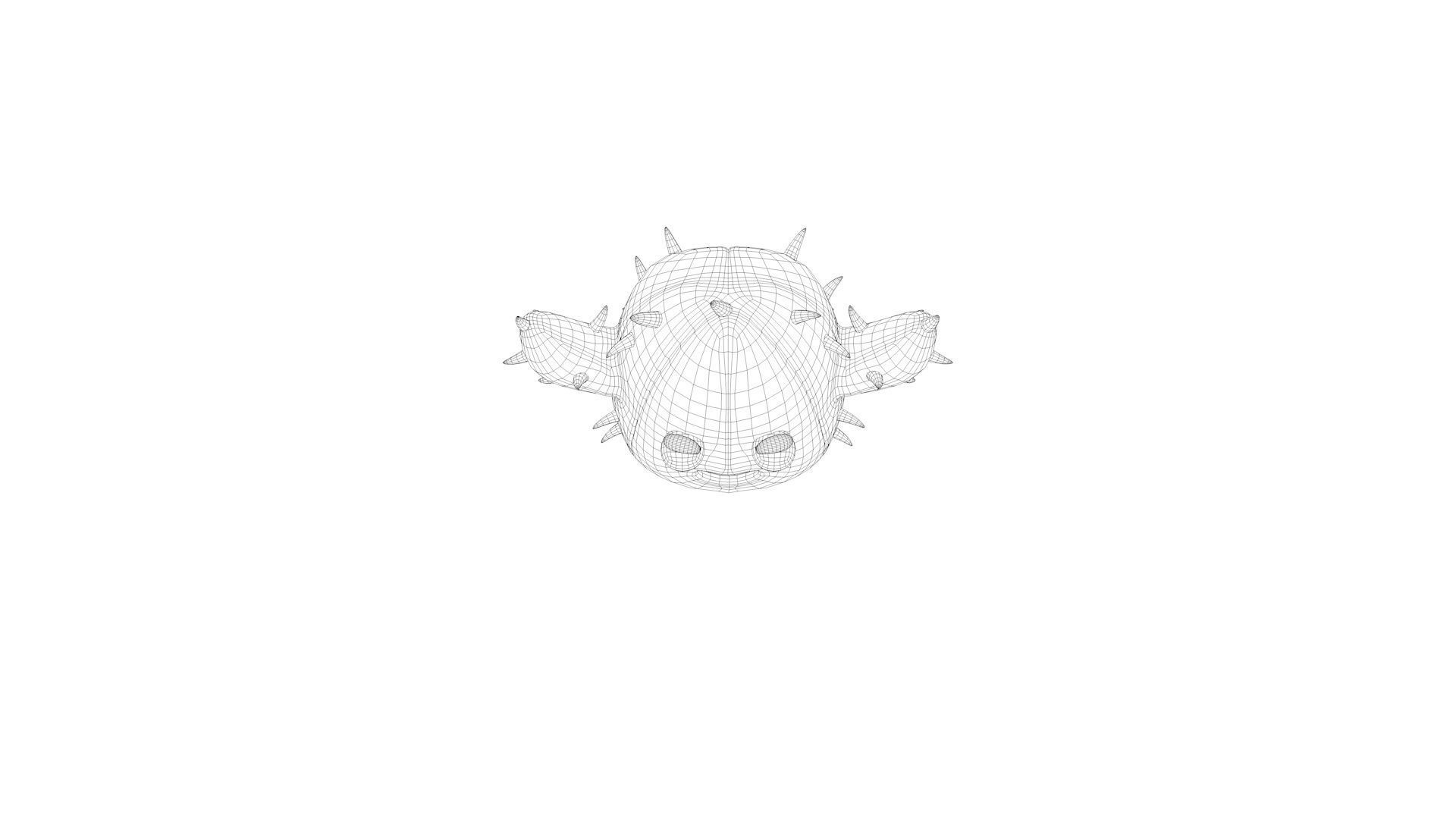 3 pieces Cartoon Little Characters Low-poly 3D model_33