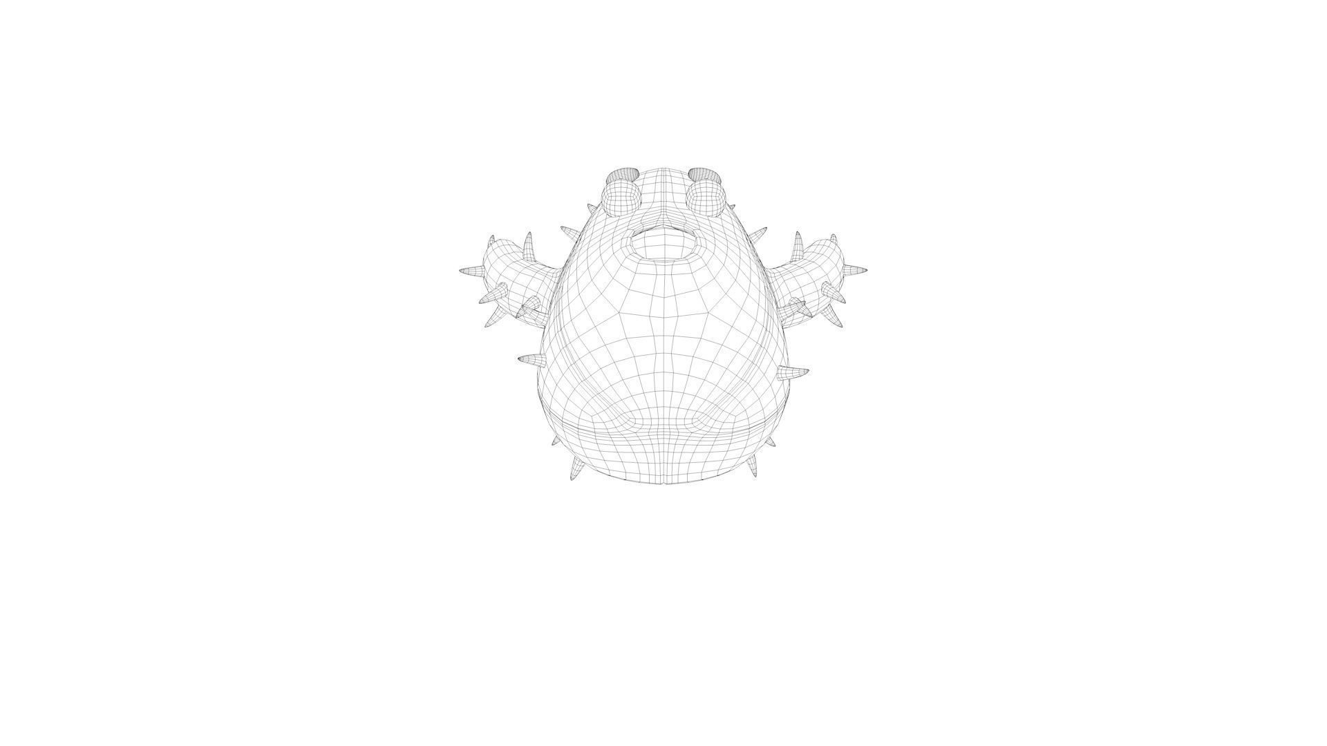 3 pieces Cartoon Little Characters Low-poly 3D model_32