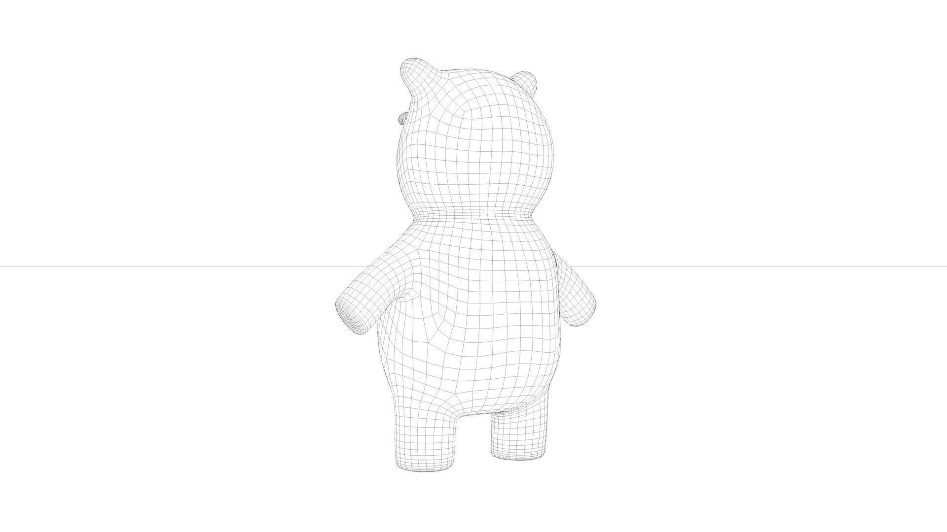 3 pieces Cartoon Little Characters Low-poly 3D model_14