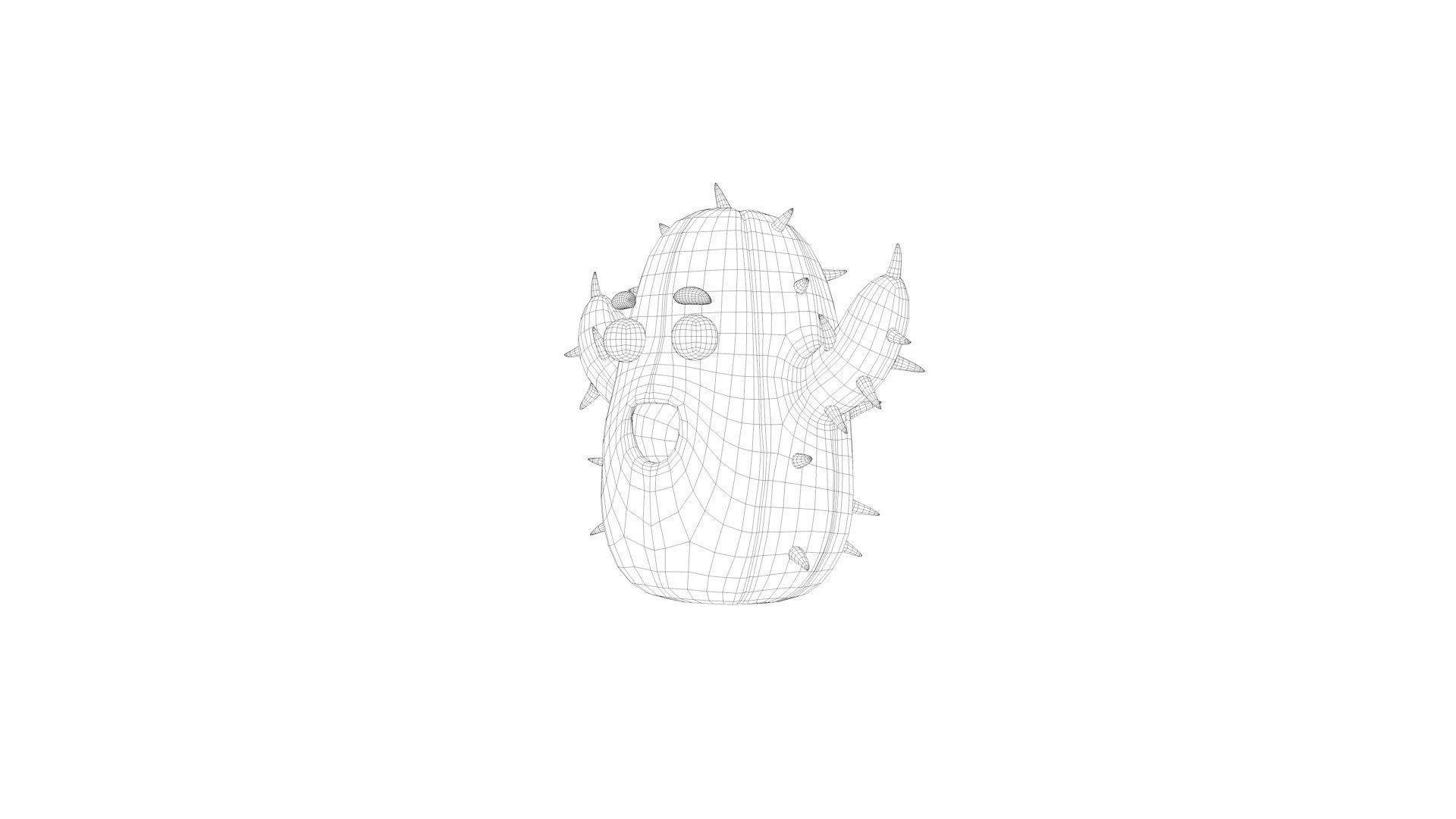 3 pieces Cartoon Little Characters Low-poly 3D model_27