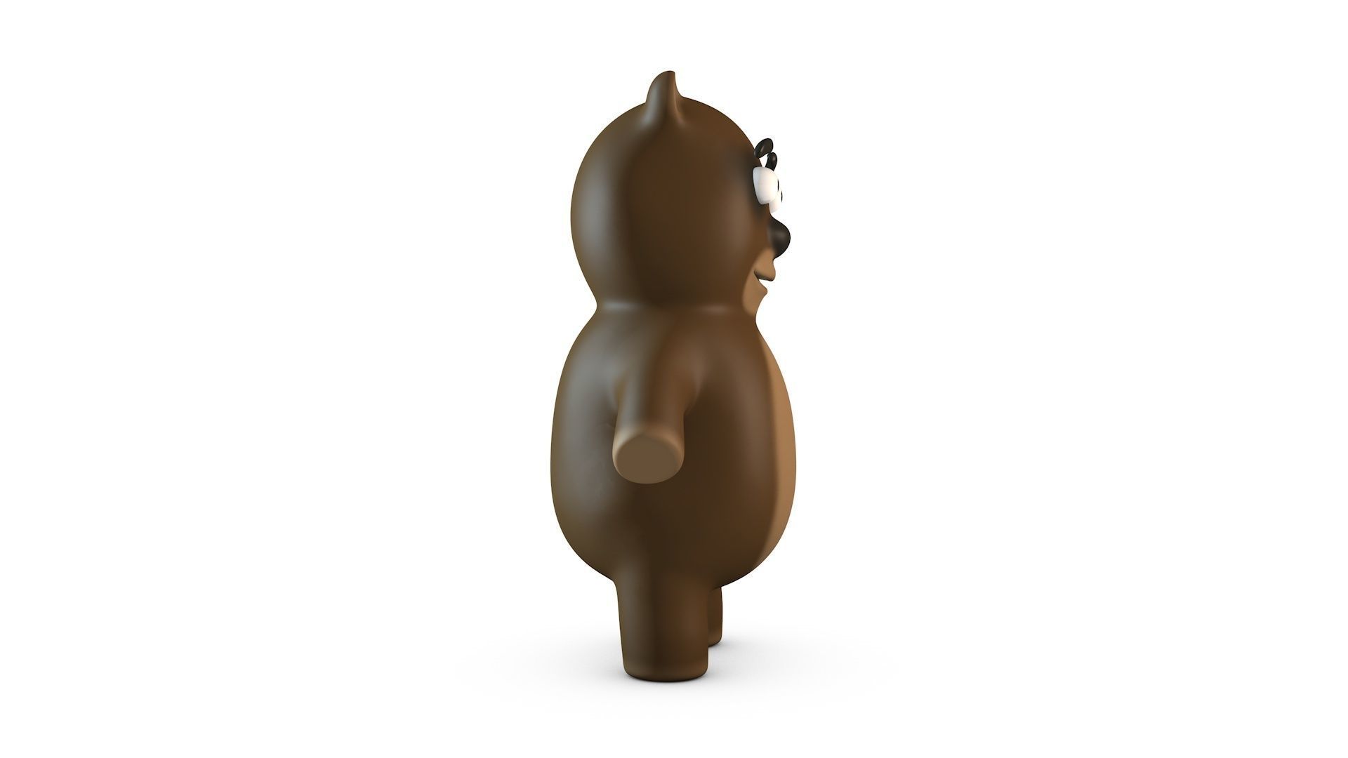 3 pieces Cartoon Little Characters Low-poly 3D model_8