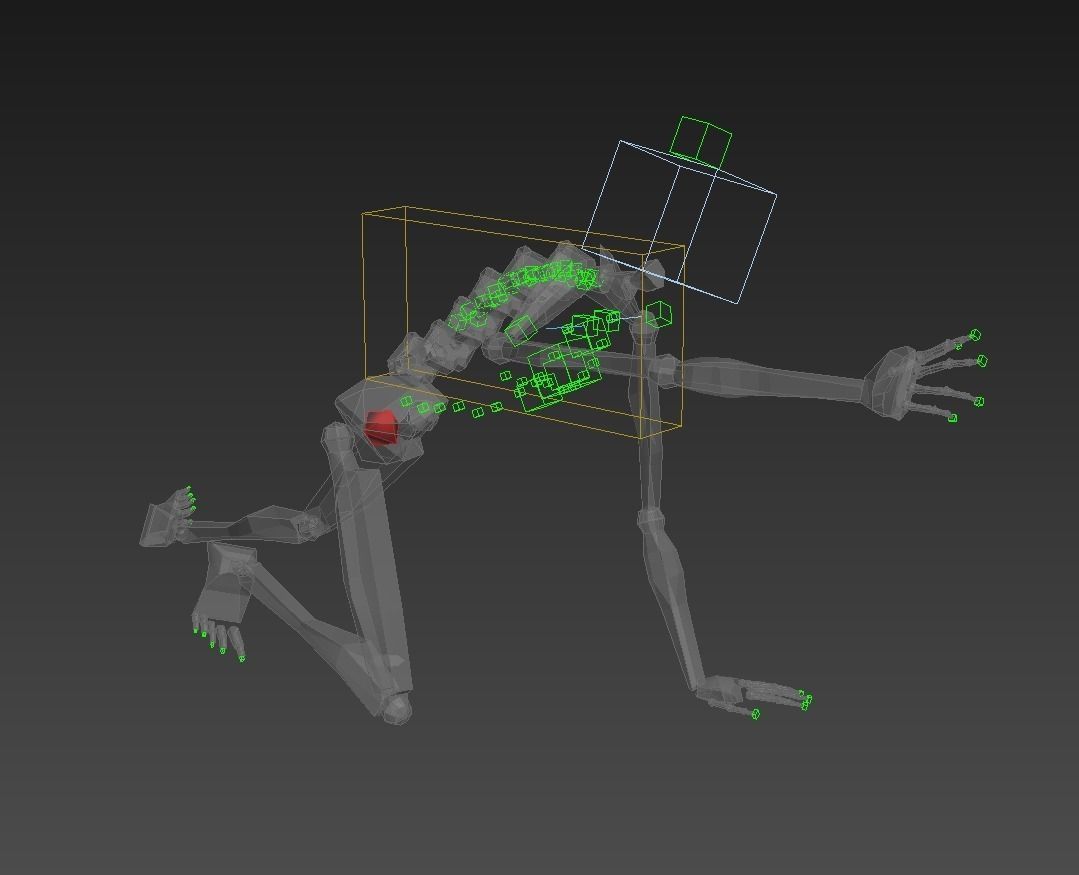Human skeleton rigged Low-poly 3D model_33