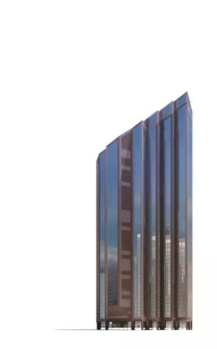 Angular City Skyscraper 3D model_0