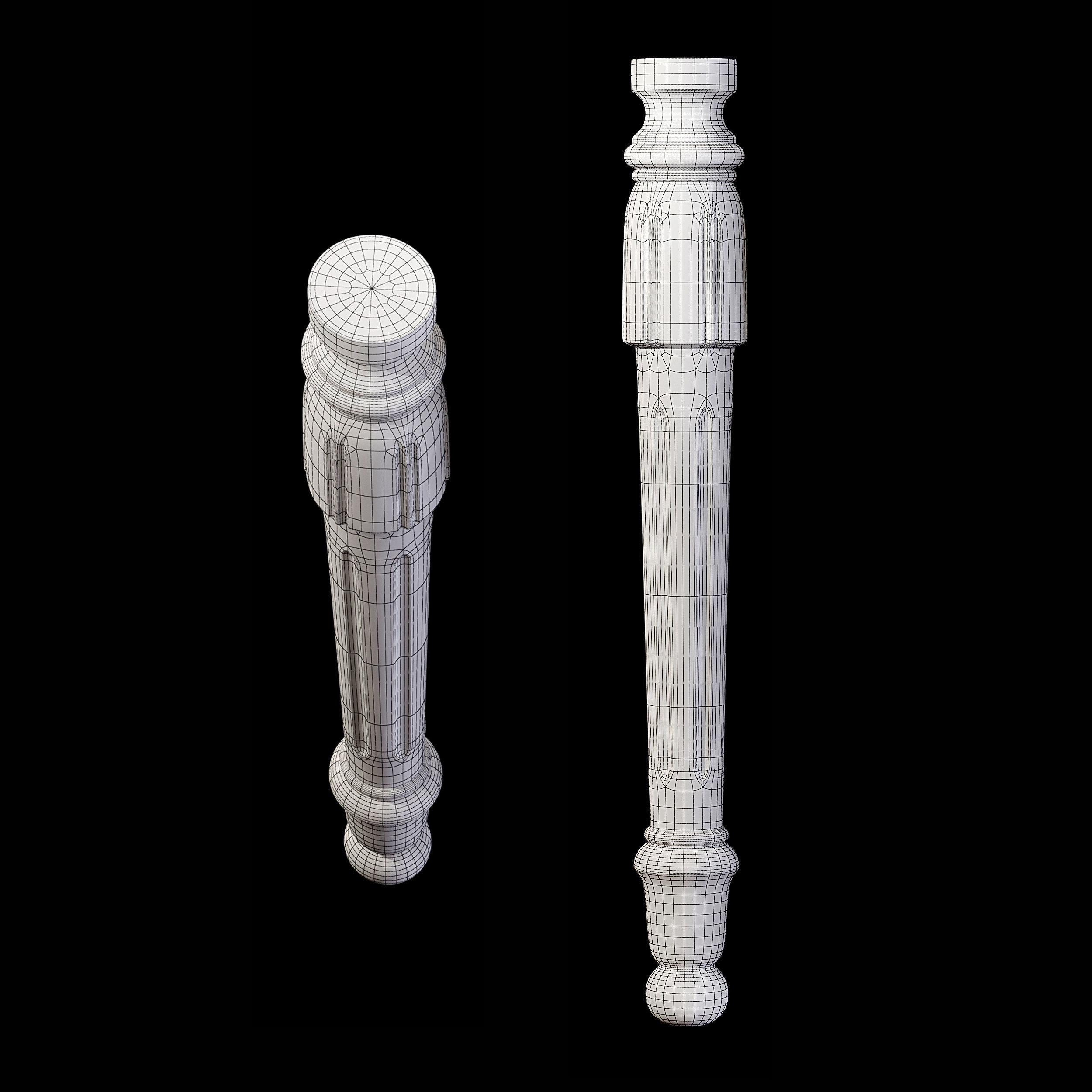 Classic leg 005 3D model_6