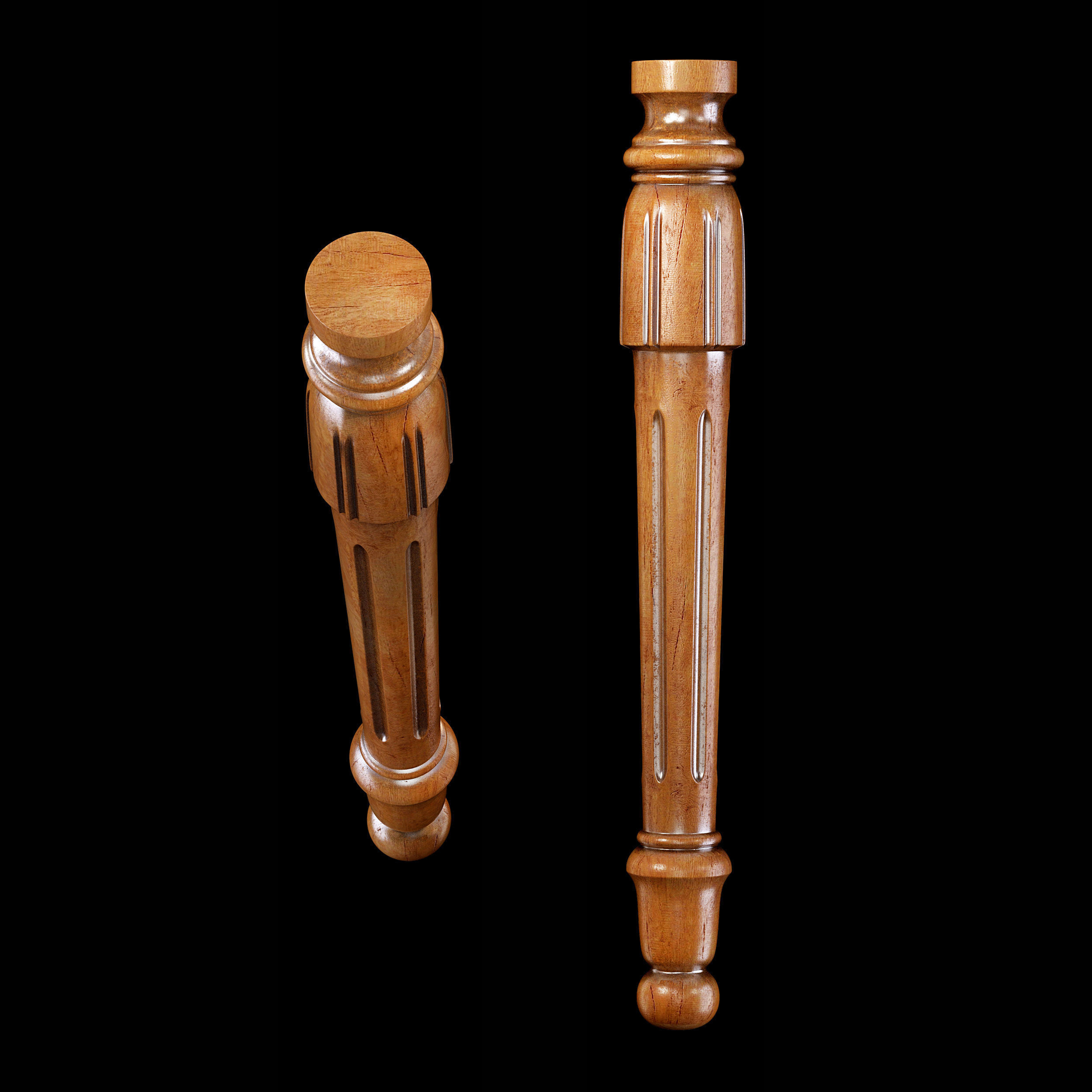 Classic leg 005 3D model_4