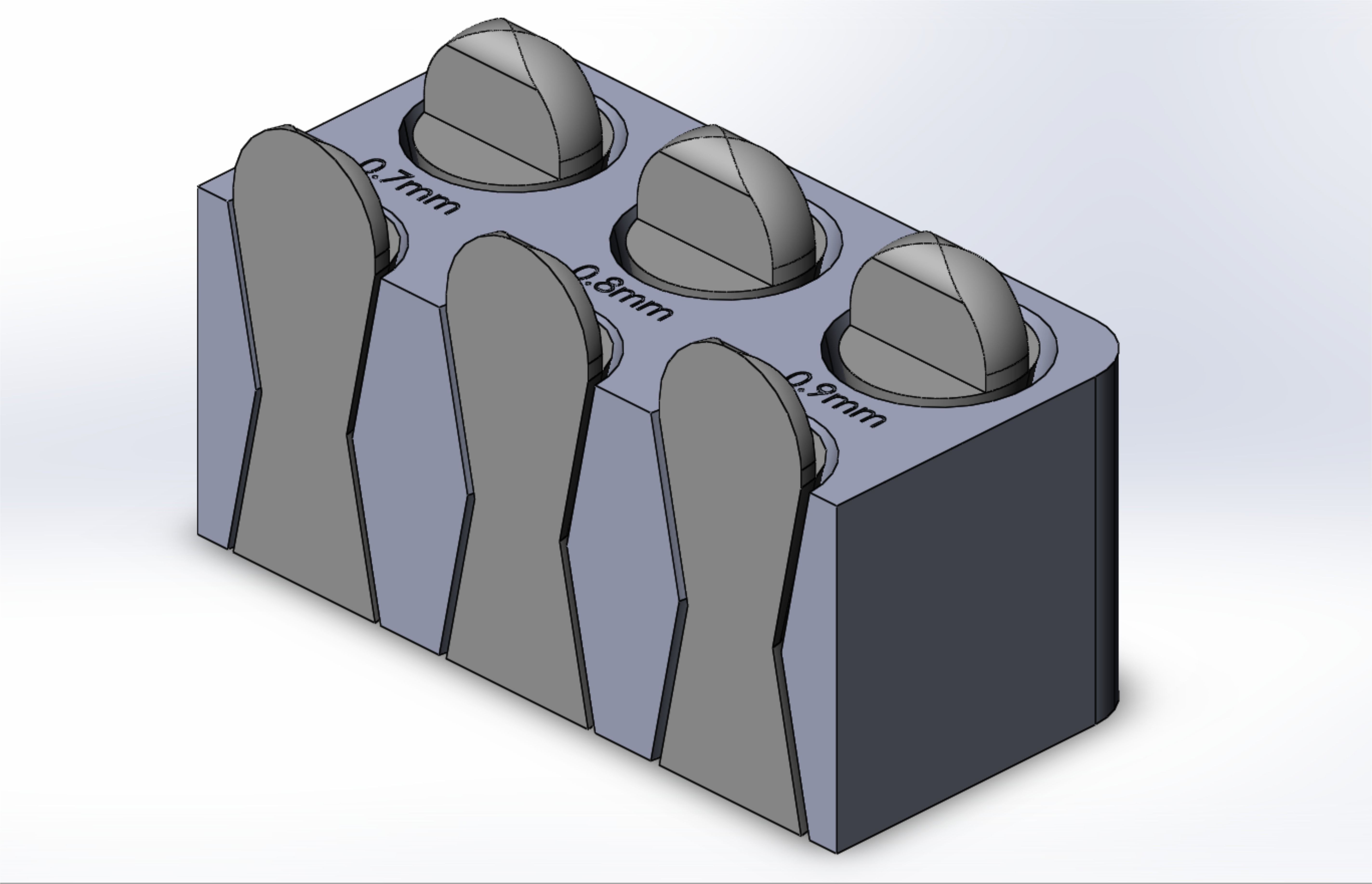 Tolerance test 3D print model_5