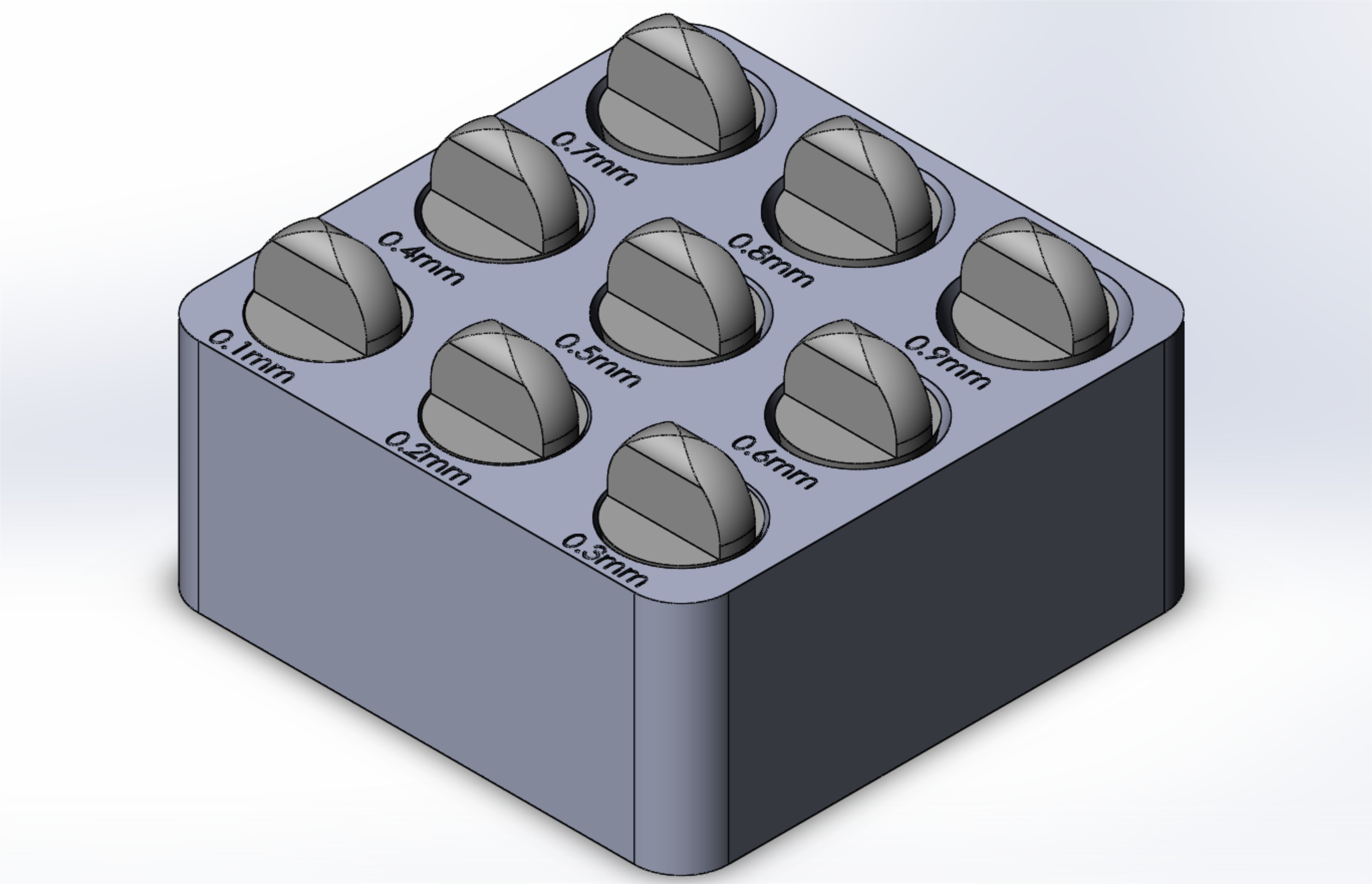 Tolerance test 3D print model_4