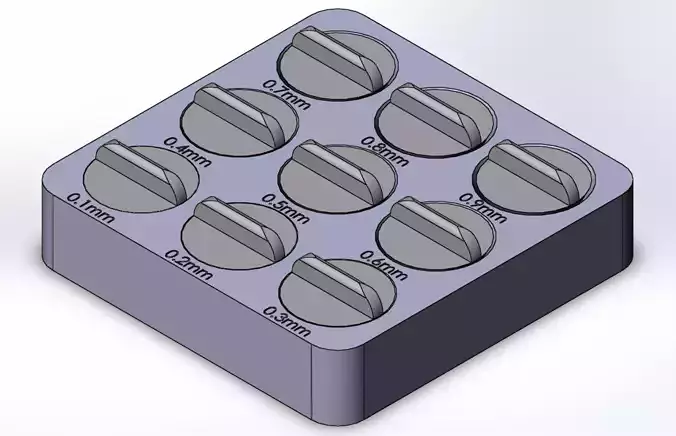 Tolerance test 3D print model
