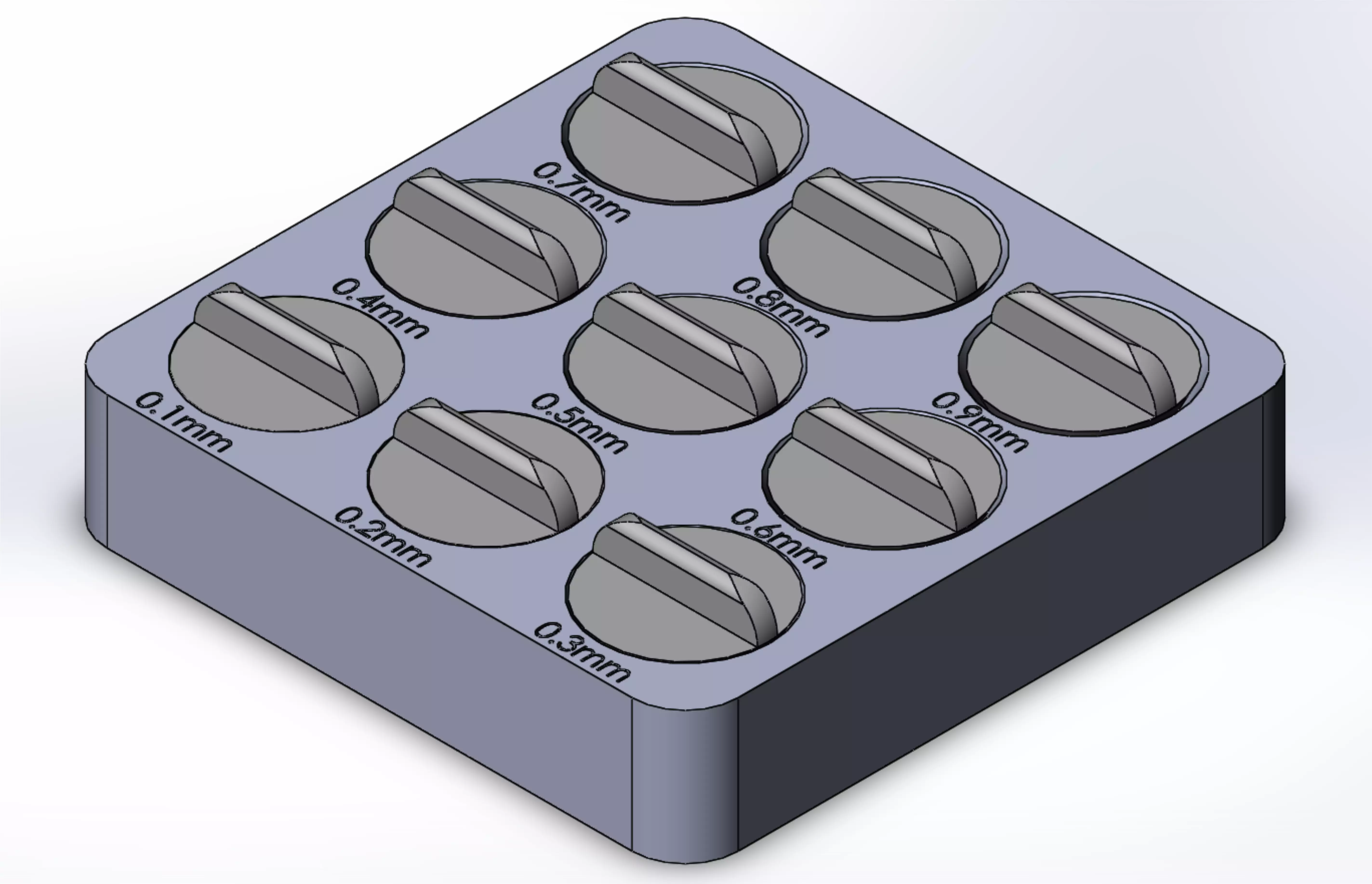 Tolerance test 3D print model_0