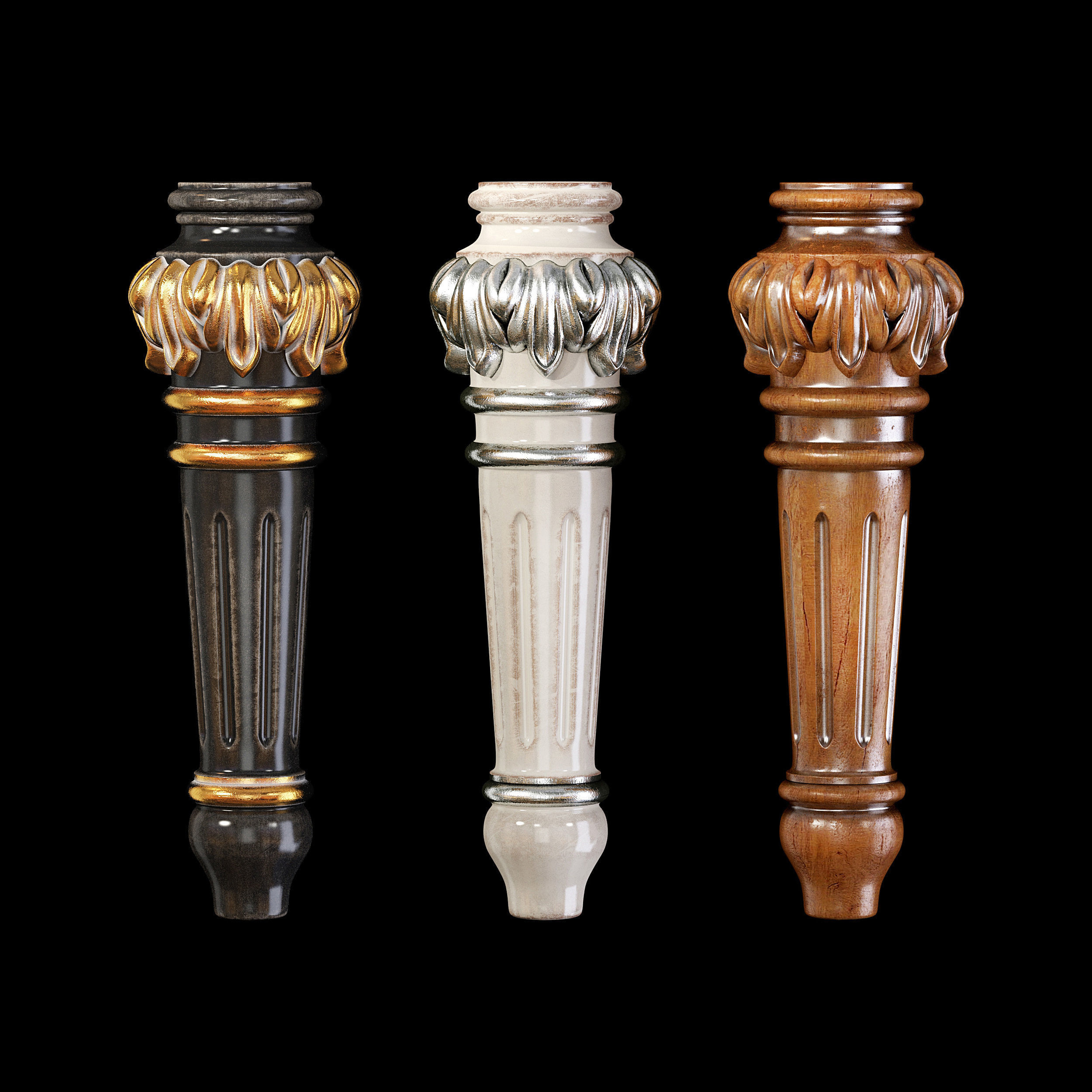 Classic leg 006 3D model_1