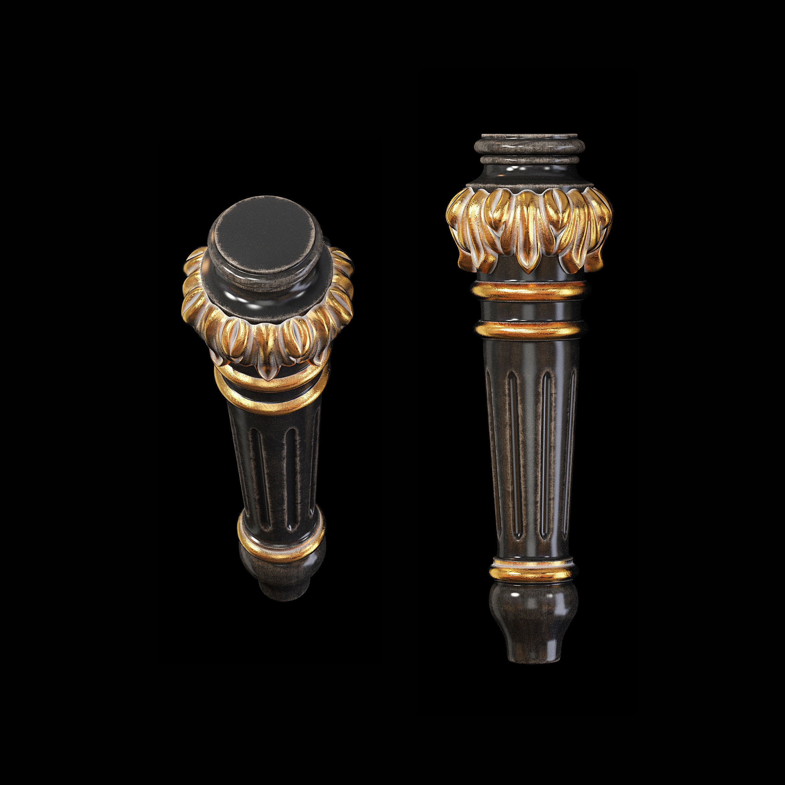 Classic leg 006 3D model_2