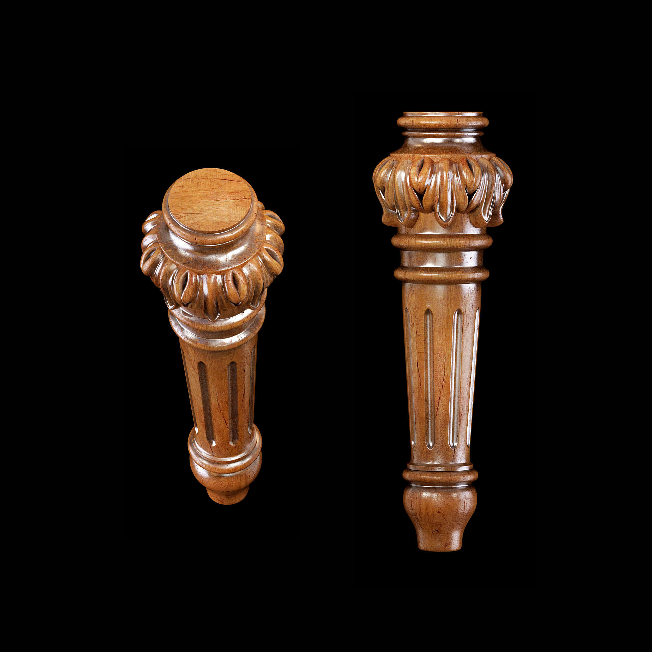 Classic leg 006 3D model_4