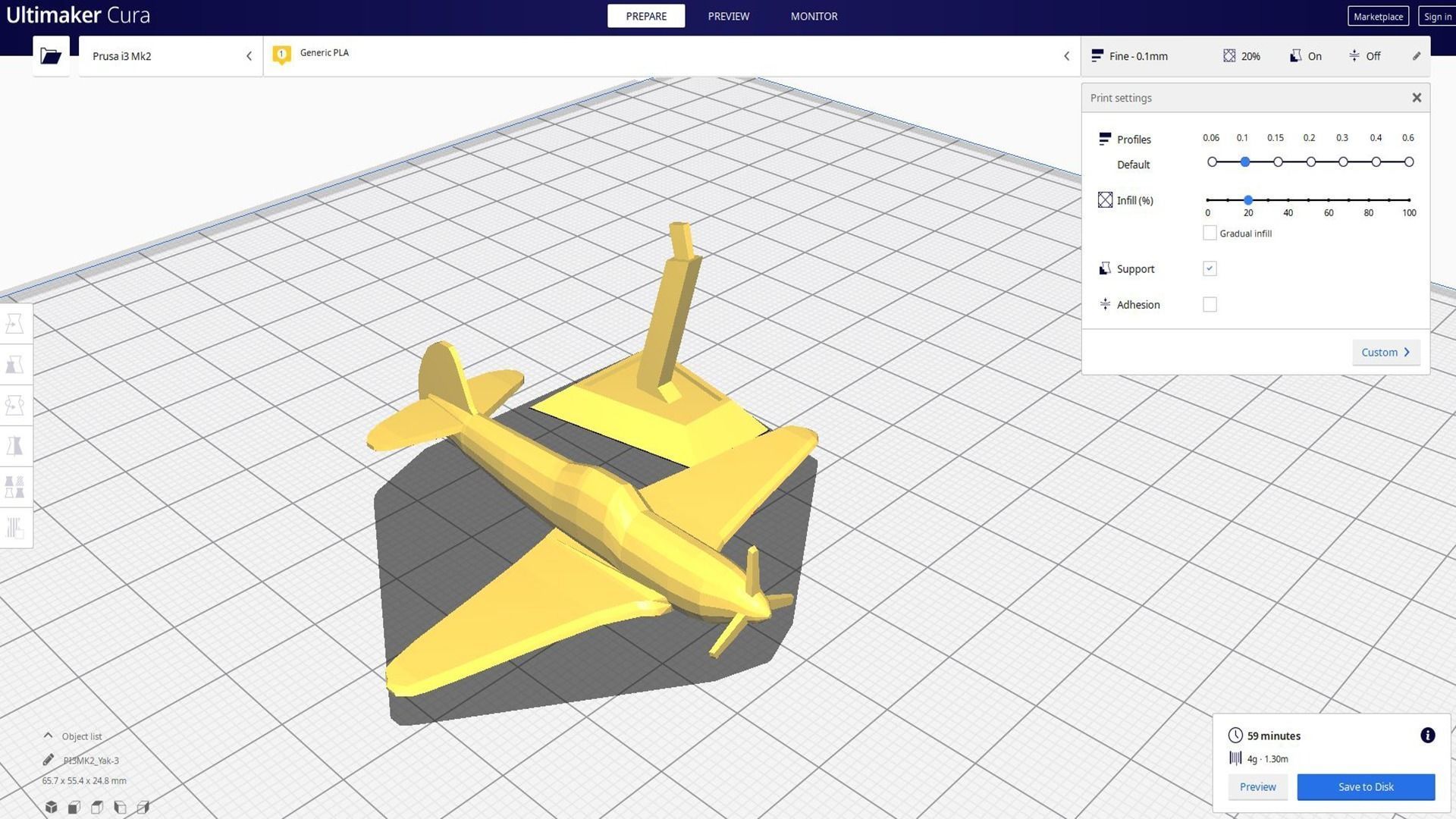 Yak-3 plane 3D print model_6