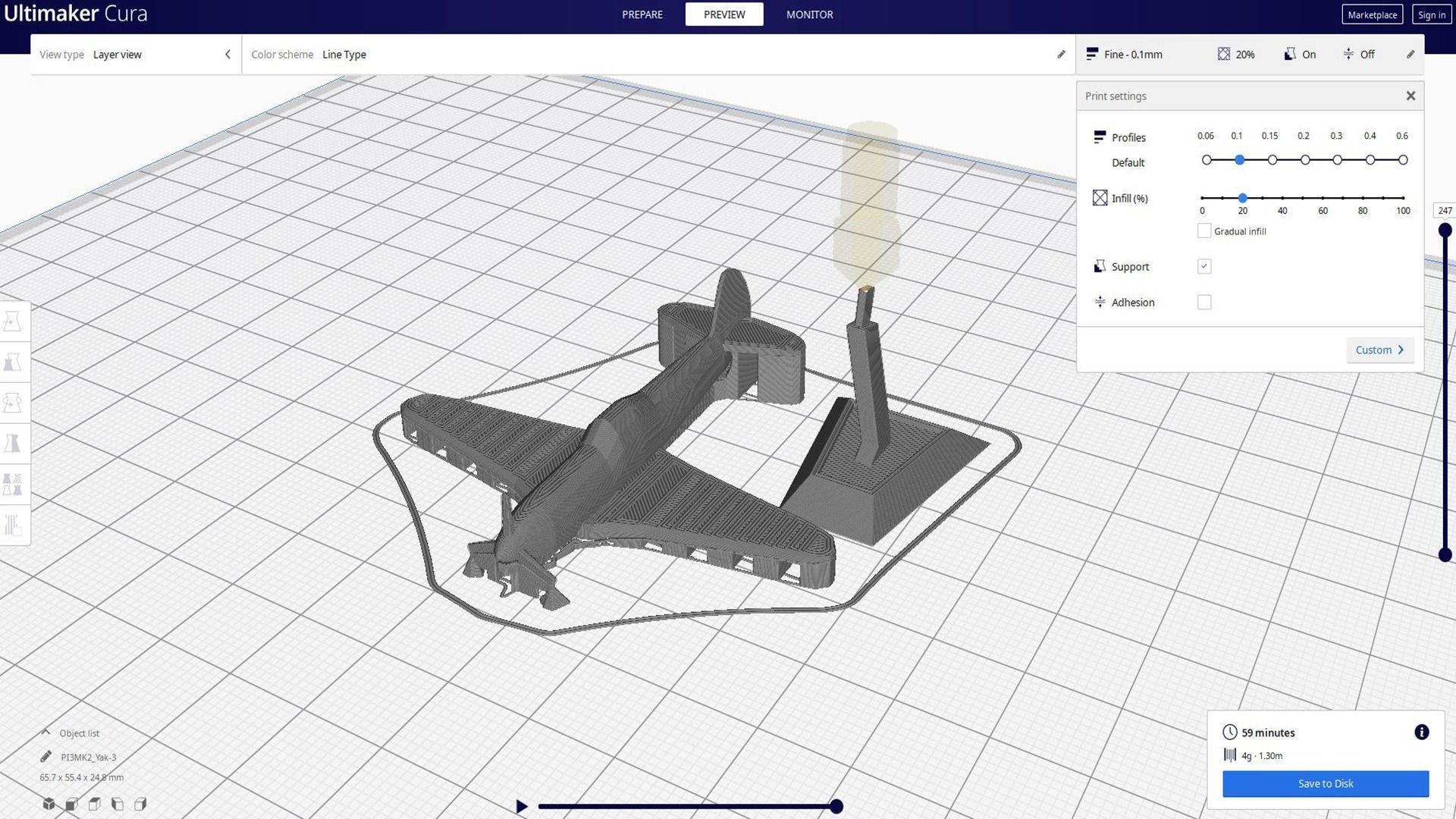 Yak-3 plane 3D print model_5