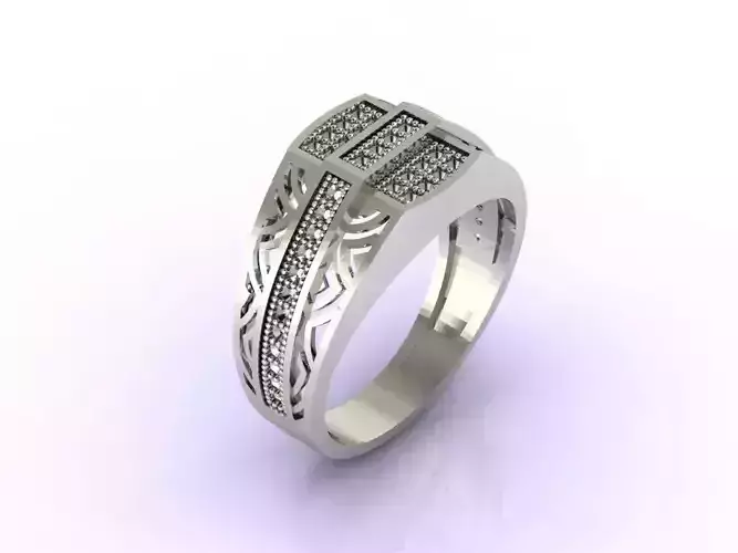 Gents Ring  - STL READY FILES  3D print model