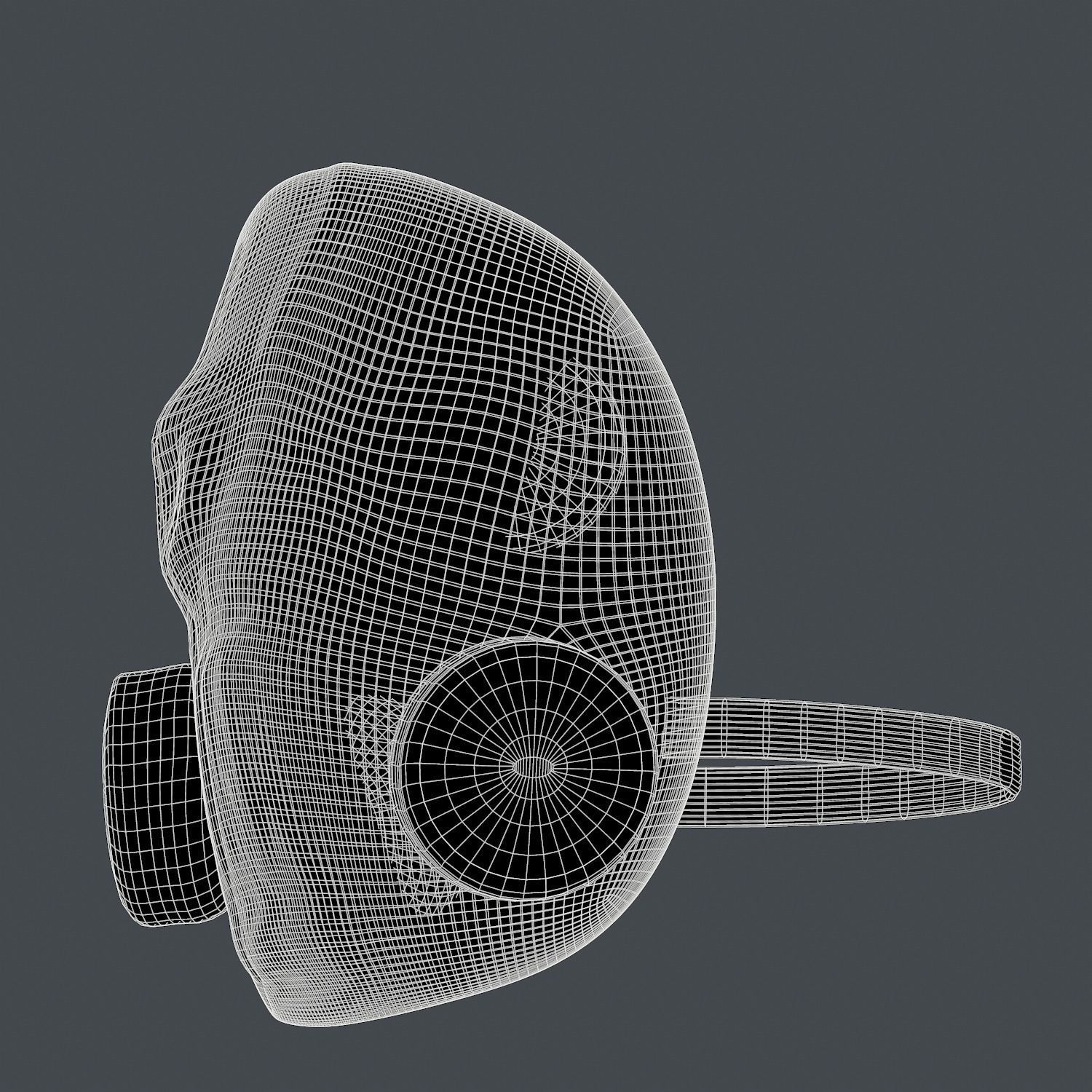 Gas mask helmet 3d model scifi Low-poly 3D model Low-poly 3D model_5