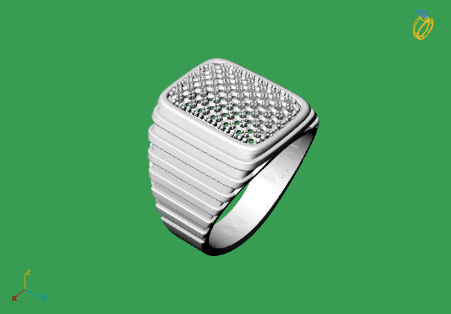 Gents Ring - STL READY FILES 3D print model_1