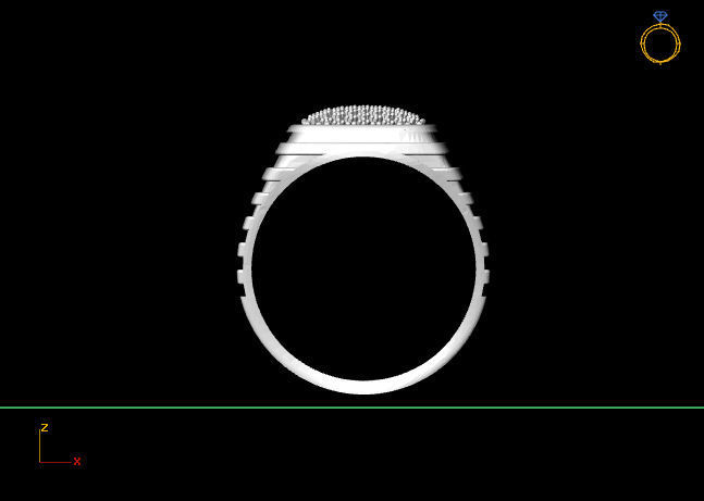 Gents Ring - STL READY FILES 3D print model_3