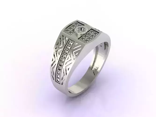Gents Ring  - STL READY FILES  3D print model