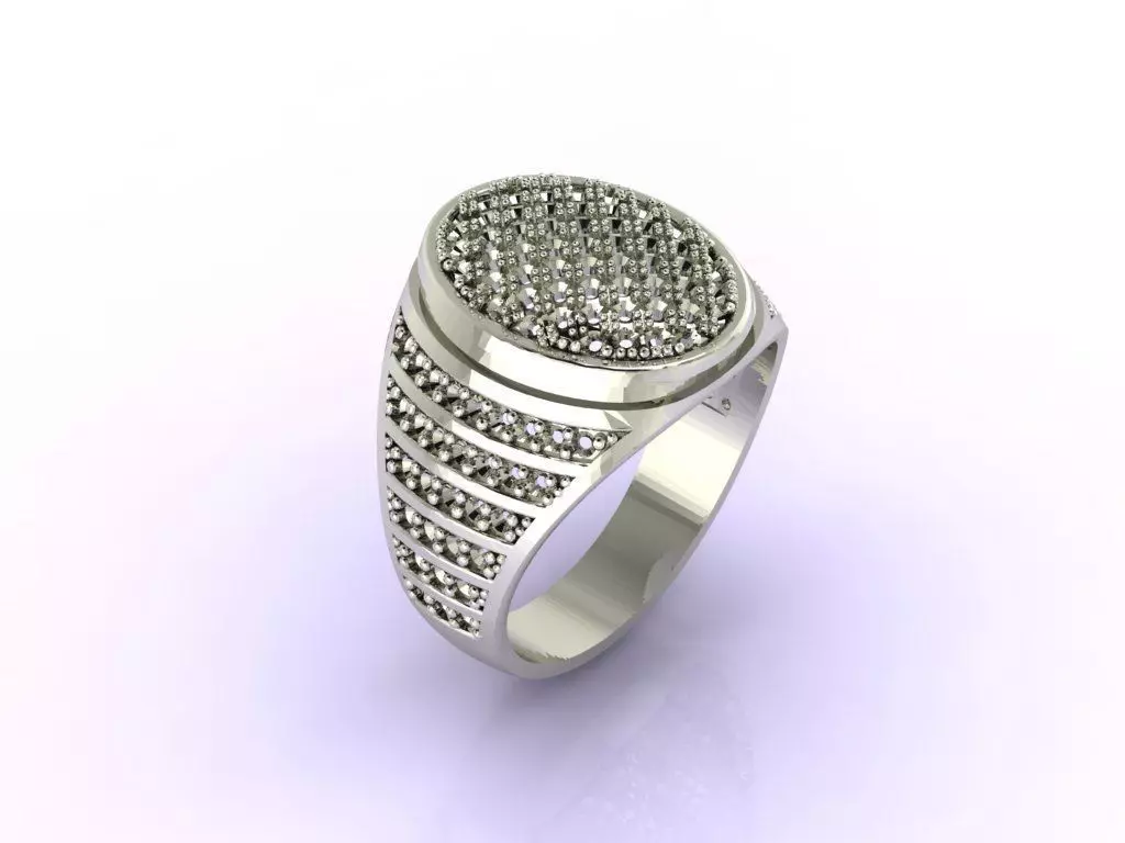 Gents Ring  - STL READY FILES  3D print model_0