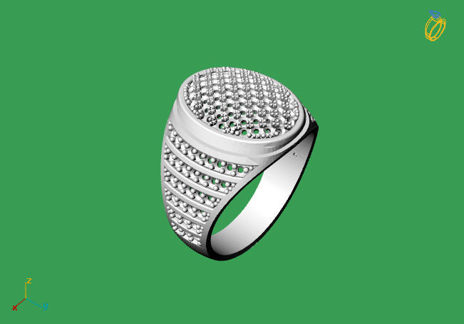 Gents Ring  - STL READY FILES  3D print model_1