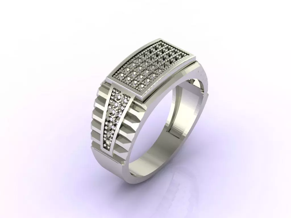 Gents Ring - STL READY FILES 3D print model_0