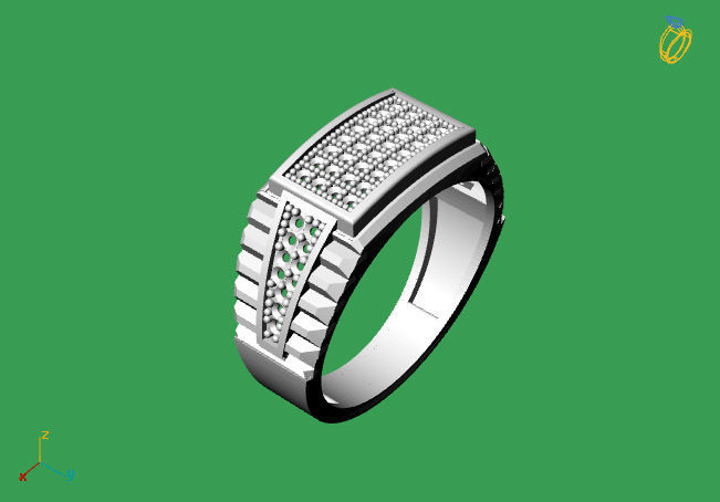 Gents Ring - STL READY FILES 3D print model_1